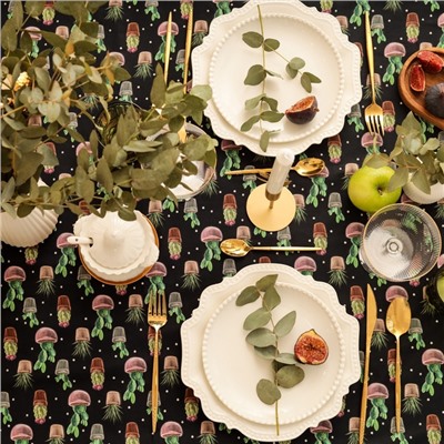 Скатерть «Этель» Succulents, 146×180 см, 100% хлопок, саржа 190 г/м²