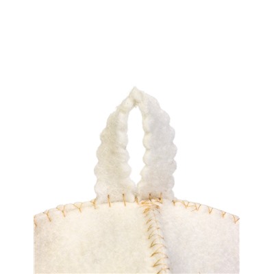 Шапка для бани и сауны «С лёгким паром!», шерсть 50%, полиэфир 50%, белая