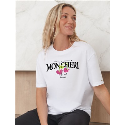 Футболка с принтом свободная эластичная из премиального хлопка