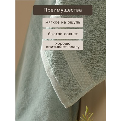 Полотенце махровое SL HOME: Classic «Аззура», 50×90 см, хлопок 100%, бирюзовое
