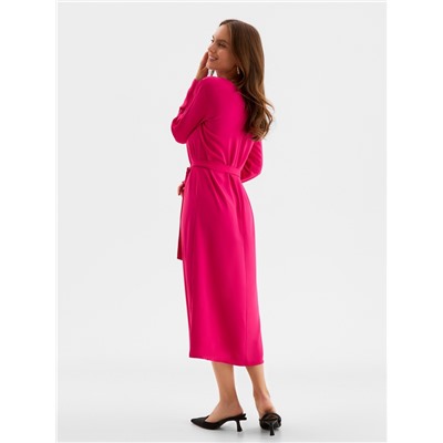 Платье миди женское MINAKU: Casual Collection, розовое, размер 52