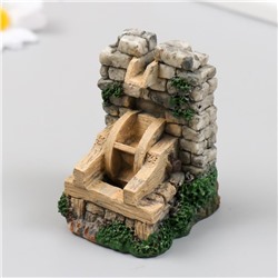 Фигурка для флорариума полистоун «Водяная мельница», 5.5×5.5×7.5 см