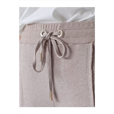 Брюки прямые из премиального футера двухнитки с эластаном VILATTE, 1228030