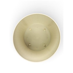 Горшок для цветов с поддоном «Ротанг», 4.7 л, d=15 см, h=14 см, пластиковый, белый