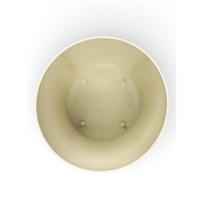 Горшок для цветов с поддоном «Ротанг», 4.7 л, d=15 см, h=14 см, пластиковый, белый