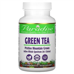Paradise Herbs, Green Tea, 120 Vegetarian Capsules