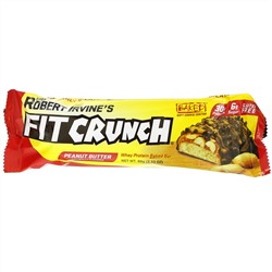 FITCRUNCH, батончик с термообработанным сывороточным протеином, арахисовой пастой и фруктовым джемом, 12 батончиков по 88 г (3,10 унции) каждый