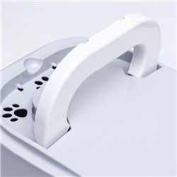 Туалет-домик для кошек закрытый с дверцей 43×32×33 см, серый