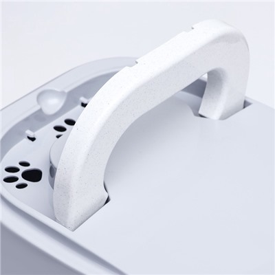 Туалет-домик для кошек закрытый с дверцей 43×32×33 см, серый