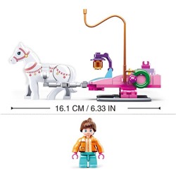 Конструктор «Розовая мечта. Сани с лошадкой», 149 деталей