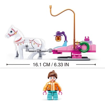 Конструктор «Розовая мечта. Сани с лошадкой», 149 деталей