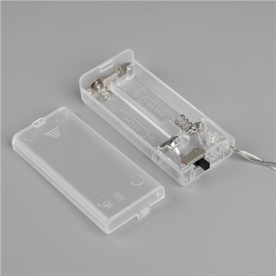 УЦЕНКА Гирлянда «Нить», 2 м, с насадками «Бумажная звезда», IP20, 10 LED, AAх2 (не в комплекте), прозрачная нить, свечение тёплое белое