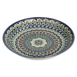 Ляган узбекский Риштанская Керамика «Узоры», d=25 см, синий