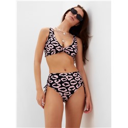 Купальник раздельный с высокой посадкой женский MIST, размер S, розовый