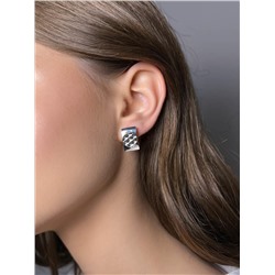 Серьги из серебра родированные 925 пробы С-3892-Р