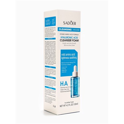 Пенка для умывания с щеткой, для всех типов кожи, с гиалуроновой кислотой, 120 мл