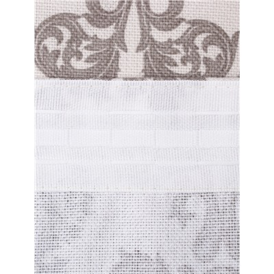 Шторы для кухни с подхватами «Этель» Classic, 150×150 см - 2 шт., 100% хлопок, рогожка 186 г/м²