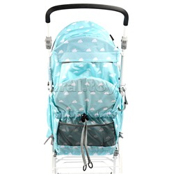 Коляска комбинированная "Наши детки 3-1К" (с облачками голубой)