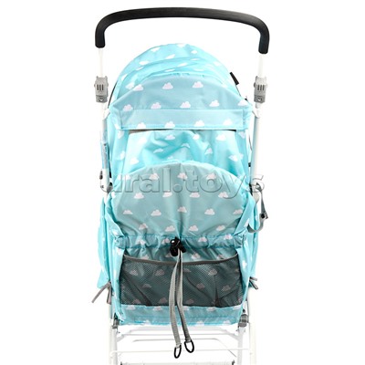 Коляска комбинированная "Наши детки 3-1К" (с облачками голубой)