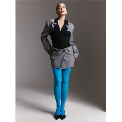 Пиджак женский с контрастным воротником MINAKU: Casual Collection, серый, размер 42