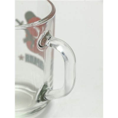 Кружка чайная стеклянная «23 Февраля», 200 мл