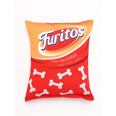Игрушка текстильная для собак Furitos, 14×17 см, красная