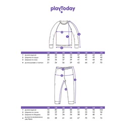 Термокомплект трикот. для девочек: фуфайка (футболка) с длин. рук, брюки