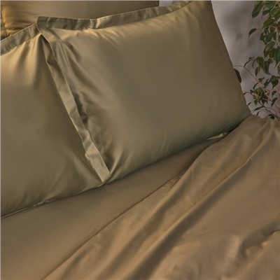 Пододеяльник 2-спальный SL Home «Олива», 180×220 см, оливковый, сатин