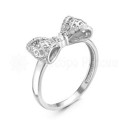 Кольцо из серебра с фианитами родированное 925 пробы 310071-200р