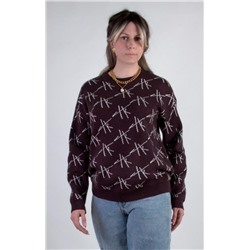 Джемпер Штрихи арт.1897 (Темно-коричневый)