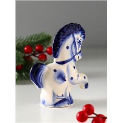 Фигурка фарфор гжель «Конь Буран большой», 11×10×4.5 см