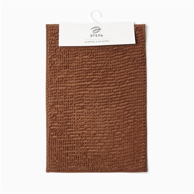Коврик для ванной «Этель. Букли», 38×58 см, кофейный
