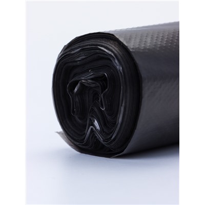 Мешки для мусора 60 л, ПНД, толщина 20 мкм, 20 шт. в рулоне, чёрные