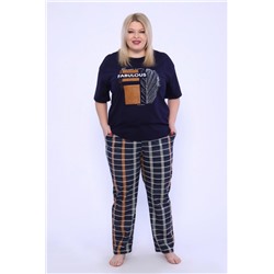 Домашний костюм с брюками 001 (Синий)