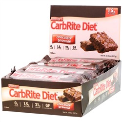 Universal Nutrition, Батончики Doctor's CarbRite Diet, шоколадный брауни, 12 батончиков по 56,7 г (2 унции)