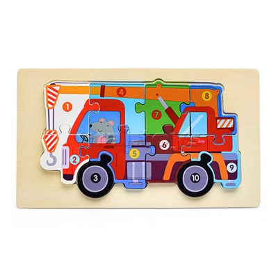 Пазл-вкладыш "Строительная техника"