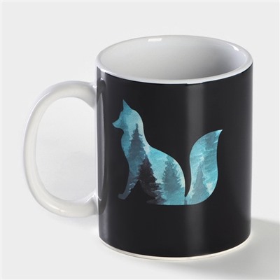 Кружка - хамелеон Доляна «Таинственная лиса», 350 мл, керамика, небольшие дефекты