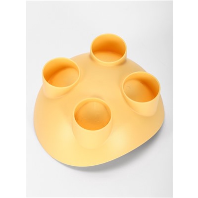 Миска для животных «БЕГЕМОТ», 300 мл, покрытие Soft-touch, пластик банановый