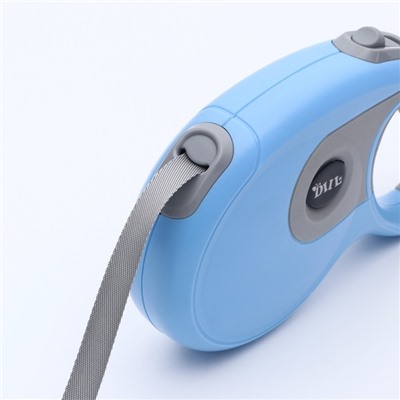 Рулетка DIIL, 8 м, до 50 кг, лента, прорезиненная ручка, голубая, серая