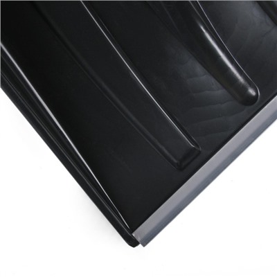 Лопата для уборки снега, автомобильная, пластиковый ковш 380×370 мм, алюминиевая планка, алюминиевый черенок, с ручкой