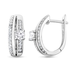 Серьги из серебра куб.циркон., МЦВ1025