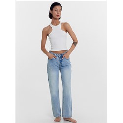 БРЮКИ ЖЕНСКИЕ ДЖИНСОВЫЕ 2024-DTW2301-1