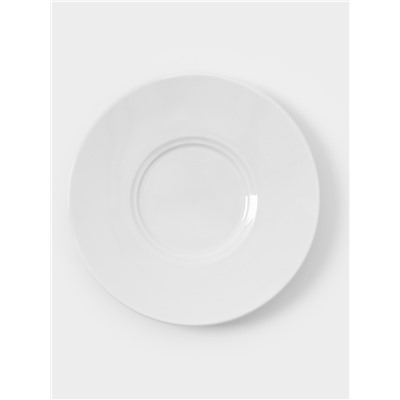 Чайная пара Дулевский фарфор «Белая», чашка 250 мл, блюдце d=14.8 см, штабелируемая