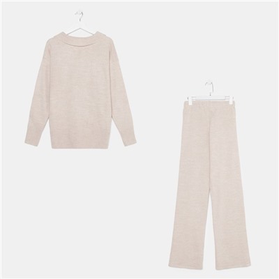 Костюм женский (джемпер, брюки) MIST, размер 44-46, бежевый