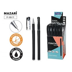 Ручка гелевая "TINTA" 0.5 мм черная, игольчатый пишущий узел P-100-71 Mazari