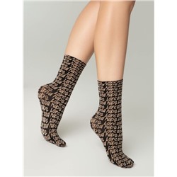 Полиамидные CONTE FANTASY Плотные носки с вывязанным рисунком «Love»