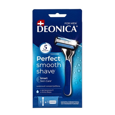 Бритвенный станок со сменной кассетой DEONICA 5 FOR MEN, 5 лезвий