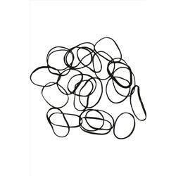 Dewal Резинки для волос силиконовые mini RES036, черный, 100 шт. KRISTALLER, 1107138