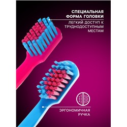 Зубная щётка D.I.E.S. Vogue Style средней жёсткости, 1+1 шт.