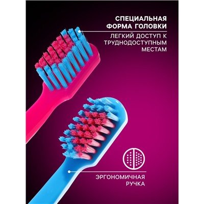 Зубная щётка D.I.E.S. Vogue Style средней жёсткости, 1+1 шт.